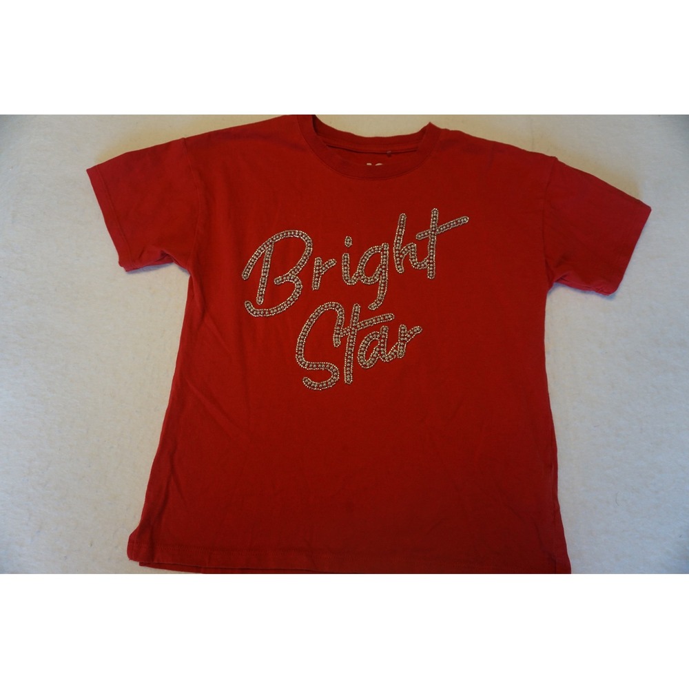 Cotton On Kids Red Bright Star Studded Graphic Tee Shirt Size 9-10